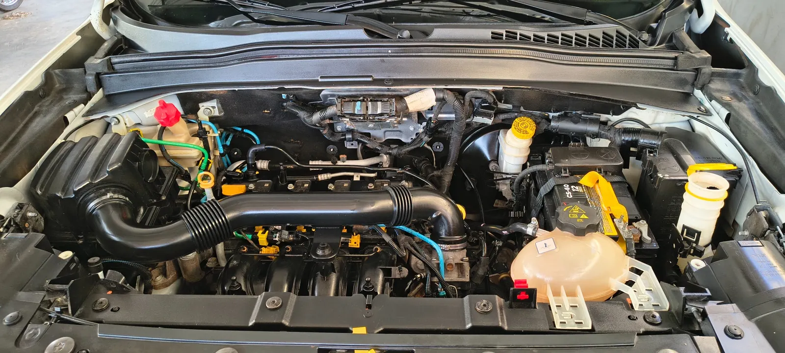 Depois da higienização do motor com acabamento limpo e organizado